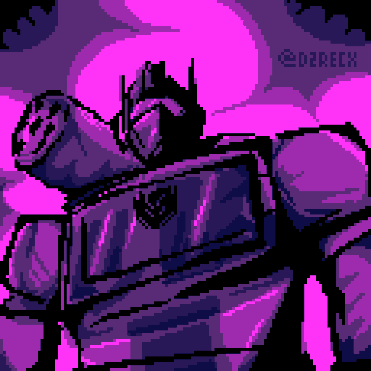d2recx's tweet image. SOUNDWAVE📼 #pixelart #transformers #colors