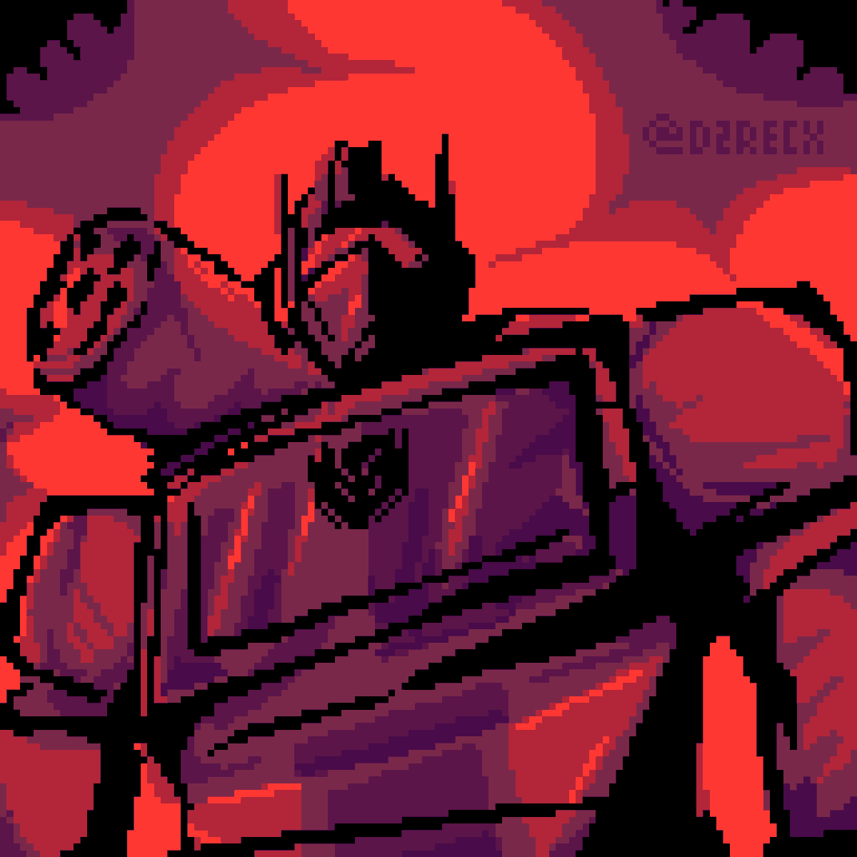 d2recx's tweet image. SOUNDWAVE📼 #pixelart #transformers #colors