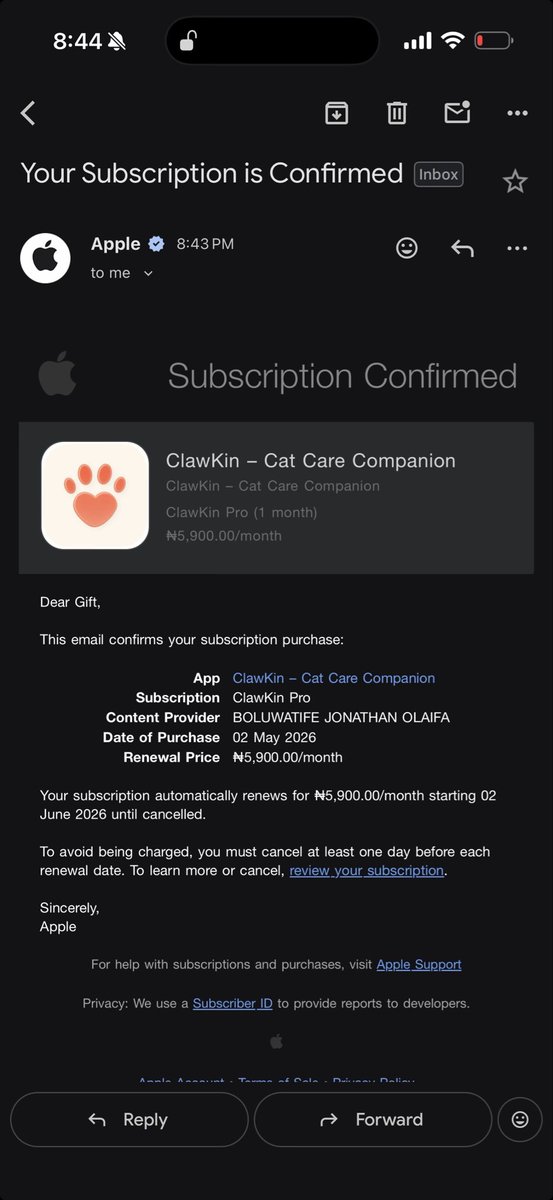 _0xGiFTED's tweet photo. first a @theclawkin subscription, then get a cat. https://t.co/2MXL7OrRAa