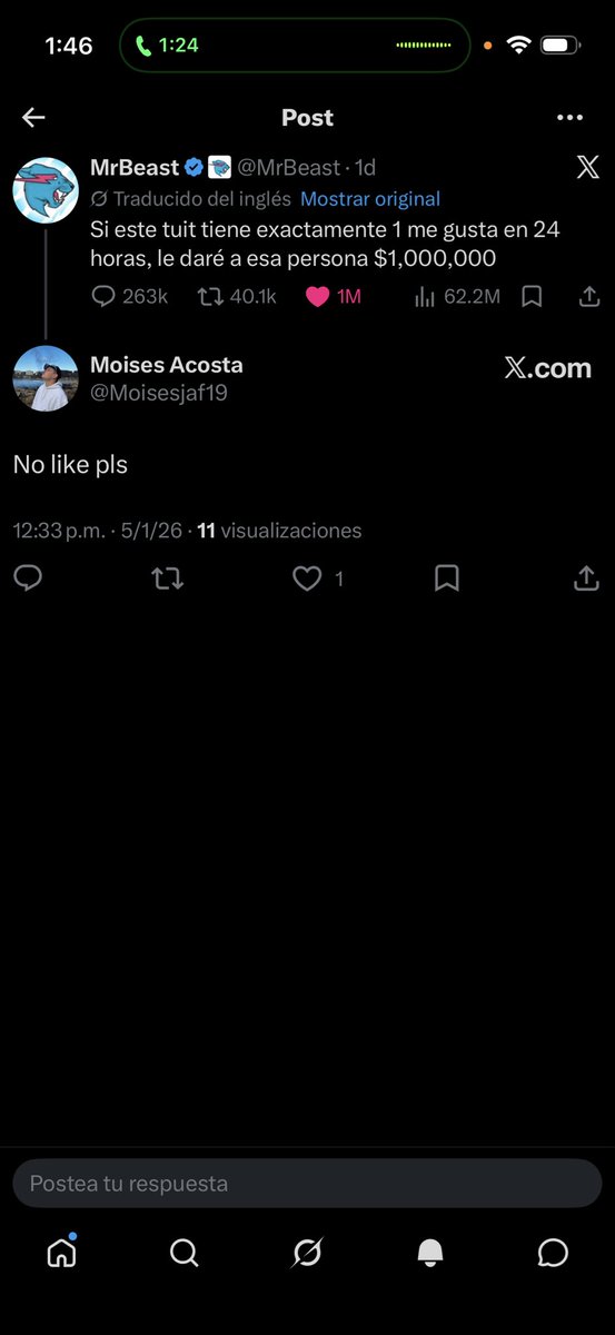 Moisesjaf19's tweet photo. I need my money @MrBeast https://t.co/jGxcv1B4cE