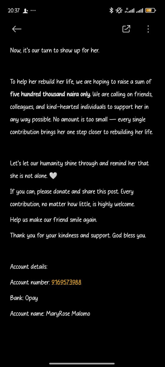 Good day everyone, my name is MaryRose. I'm a medical student at the LAUTECH TEACHING HOSPITAL and this is a fundraiser post.
A couple of weeks ago, precisely on the 16th of April, 2026, there was a fire outbreak in Ogbomoso and the building affected was a students' lodge. Two of
