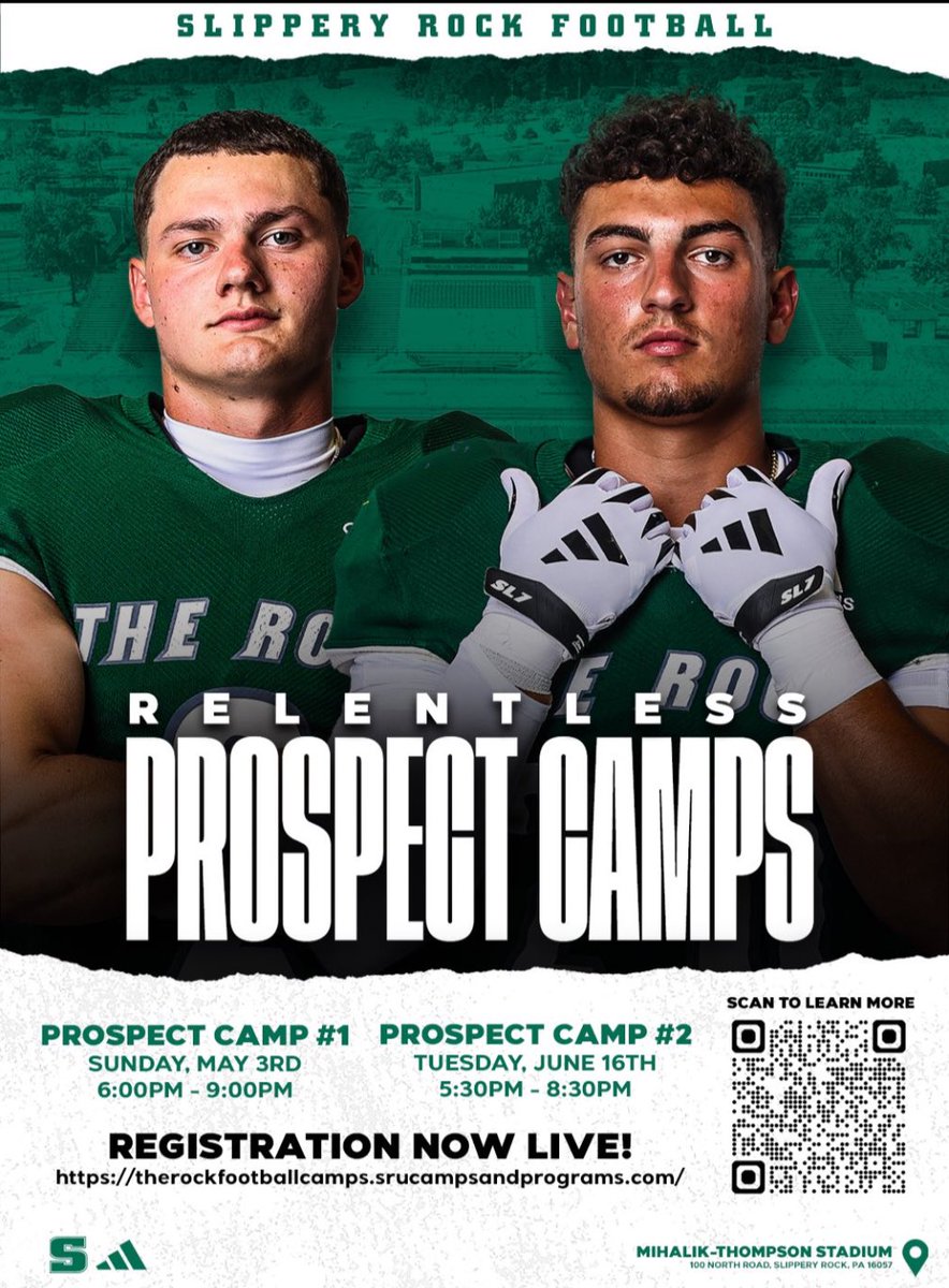 rickyfleetion6's tweet photo. I will be attending the Slippery Rock prospect camp QB https://t.co/SK6eAVdvh2