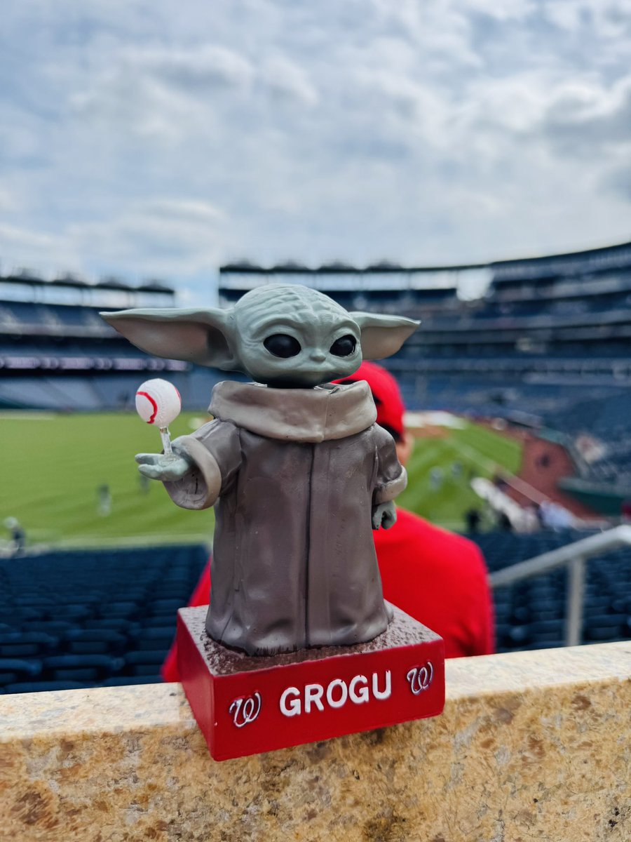Coach_Campbell's tweet photo. It’s #StarsWarsDay at @NationalsPark, one of our favorite days of the year. In honor of The Mandalorian, it was a Grogu (Baby Yoda) bobblehead giveaway! Time to beat the Brewers!
@Nationals #Nats #Natitude https://t.co/v5KfK8Awkw