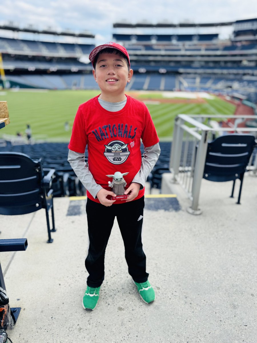Coach_Campbell's tweet photo. It’s #StarsWarsDay at @NationalsPark, one of our favorite days of the year. In honor of The Mandalorian, it was a Grogu (Baby Yoda) bobblehead giveaway! Time to beat the Brewers!
@Nationals #Nats #Natitude https://t.co/v5KfK8Awkw