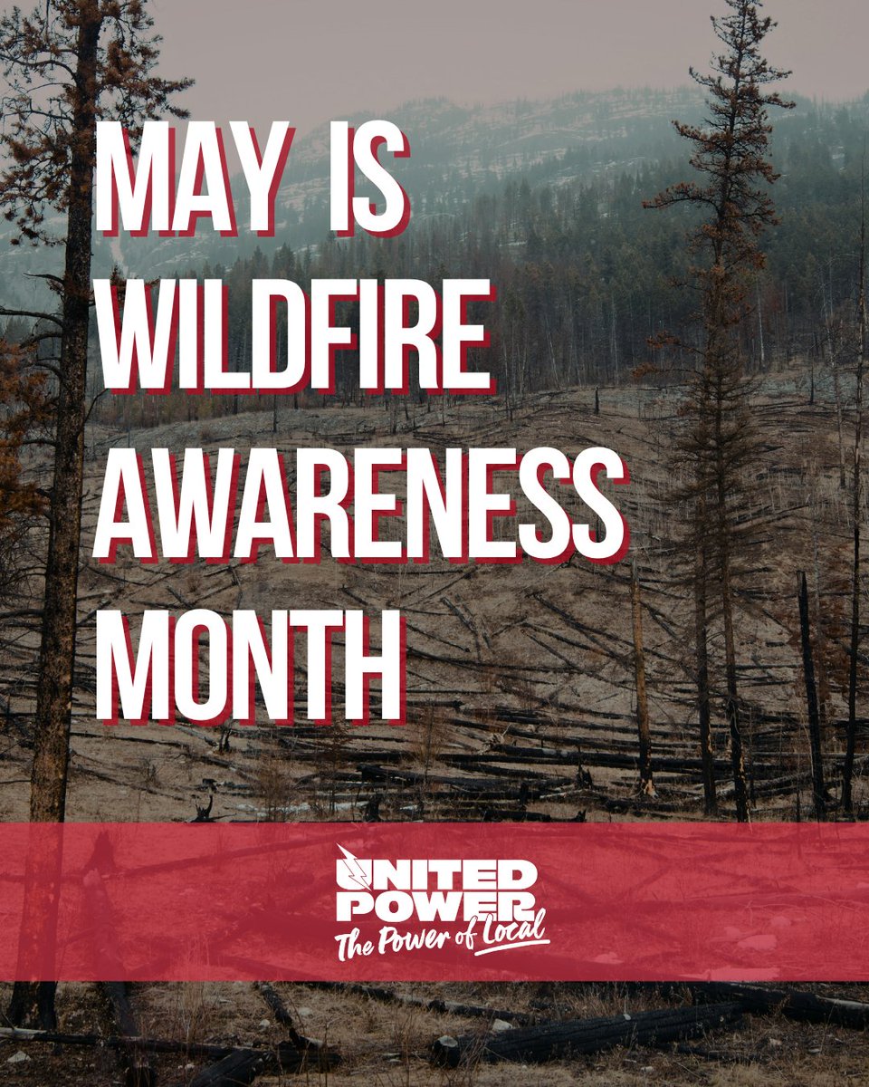 unitedpowercoop's tweet image. 🔥 It's #WildfireAwarenessMonth. United Power is committed to your safety against wildfires year-round. Learn more: unitedpower.com/wildfire-mitig… 🌲💔 #Wildfire #Mitigation #Colorado #ElectricCooperative