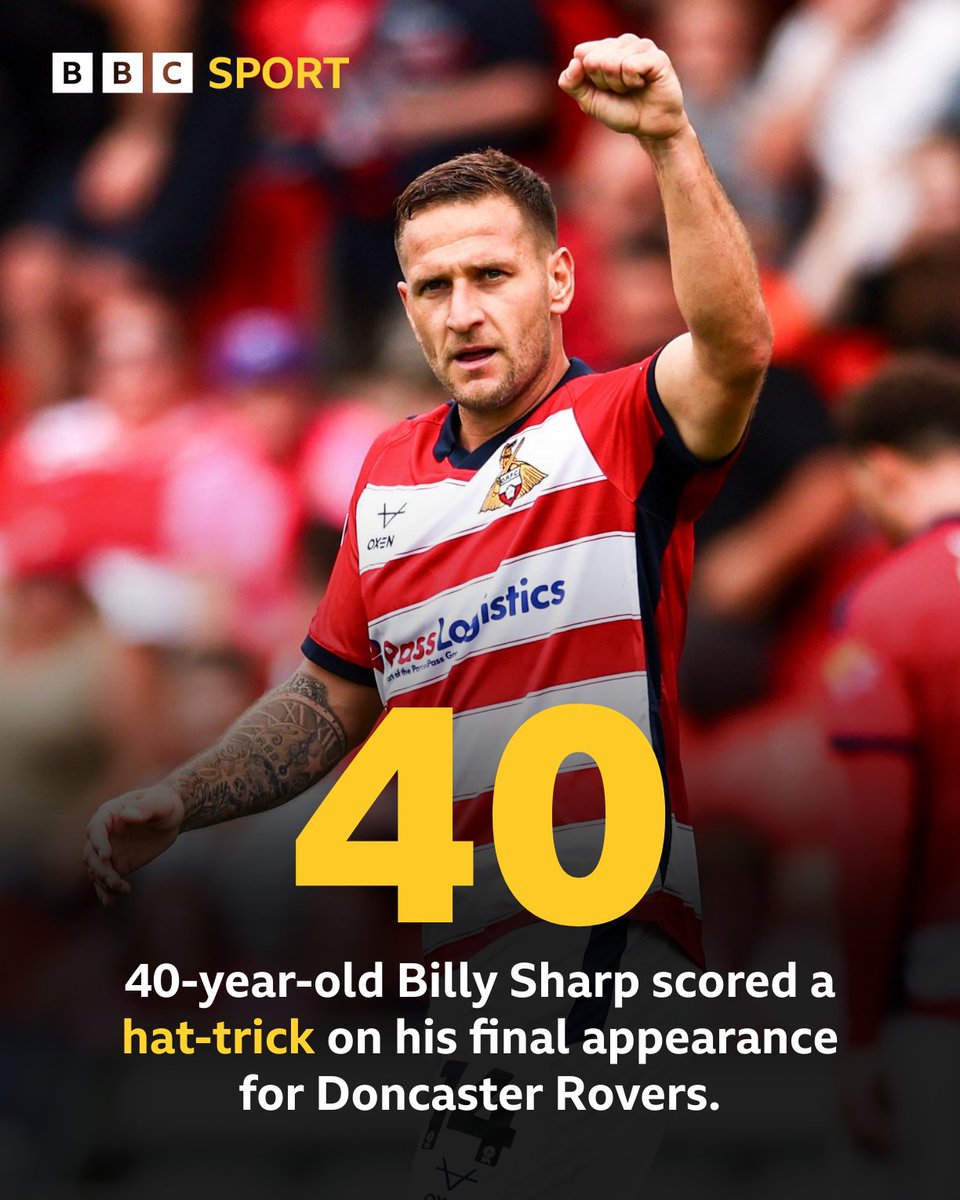 Billy Sharp has now scored Football League hat-tricks in his teens, 20s, 30s and 40s 💪