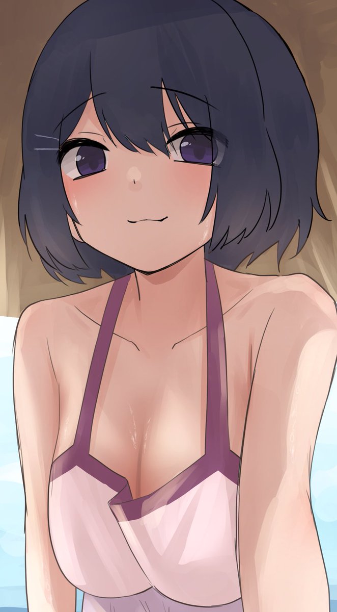 羽川翼 「暑くて疲れちゃうよね 特別にマッサージしてあげちゃいます」|上崎よつば@5月5日にじそサークル参加のイラスト