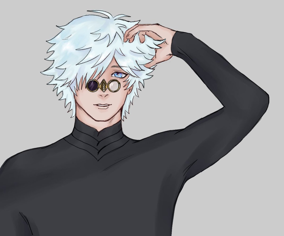moodvxi's tweet image. the wizard sorcerer doppelgängers  
#gojo #jjk #qifrey #witchhatetelier #Δ帽子
