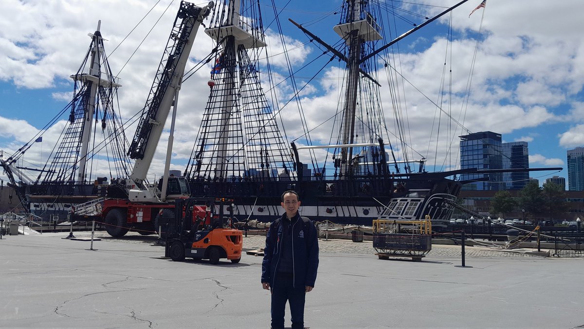 slpei's tweet photo. Finally visited USS Constitution myself in Boston during Structures Congress. It is the only wood battle ship still afloat and in service around the world😉 https://t.co/Vc9e84iO4Y