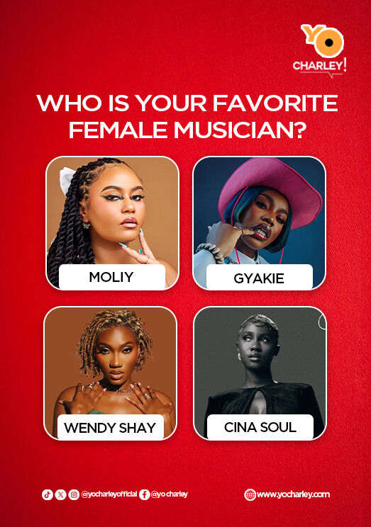 yocharleyoff's tweet image. Is it Gyakie with the smooth vibes, Wendy Shay bringing the energy, Moliy with the global bounce, or the soulful vocals of Cina Soul?

Different styles, different moods, but all representing! 

Drop your pick 

#Entertainment #wendyshay #gyakie #moliy #ghanamusic