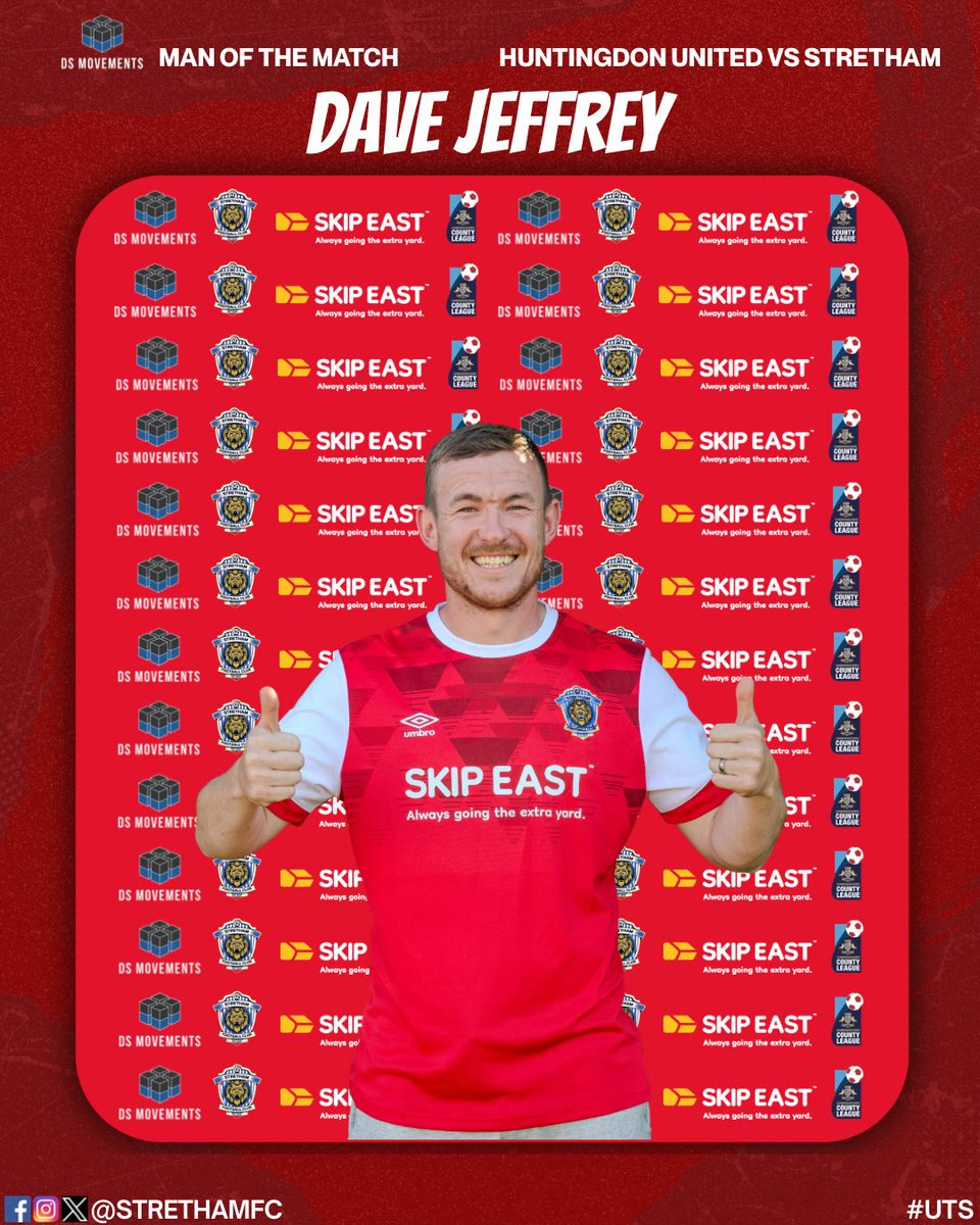 strethamfc's tweet image. MOTM from today is Dave Jeffrey.

Solid as always, leading as always, top performance from the skipper. Mr consistent 💪

Nice one, Dave 👏

#UTS
🔵⚪️
