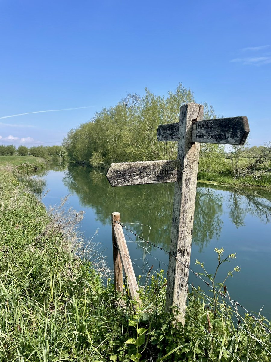 GrossoMatto's tweet image. Whilst proceeding in a westerly direction along the @ThamesPathNT I walked 17 miles from Newbridge to Lechlade, via Tadpole Bridge, Radcot Bridge and Kelmscot.