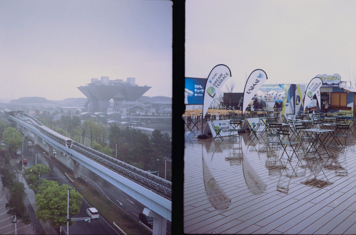 nao_2480's tweet image. 雨風がすごくて写真どころではない。（でも撮った）

gold200+konica eye2   
#filmphotography 
#konica