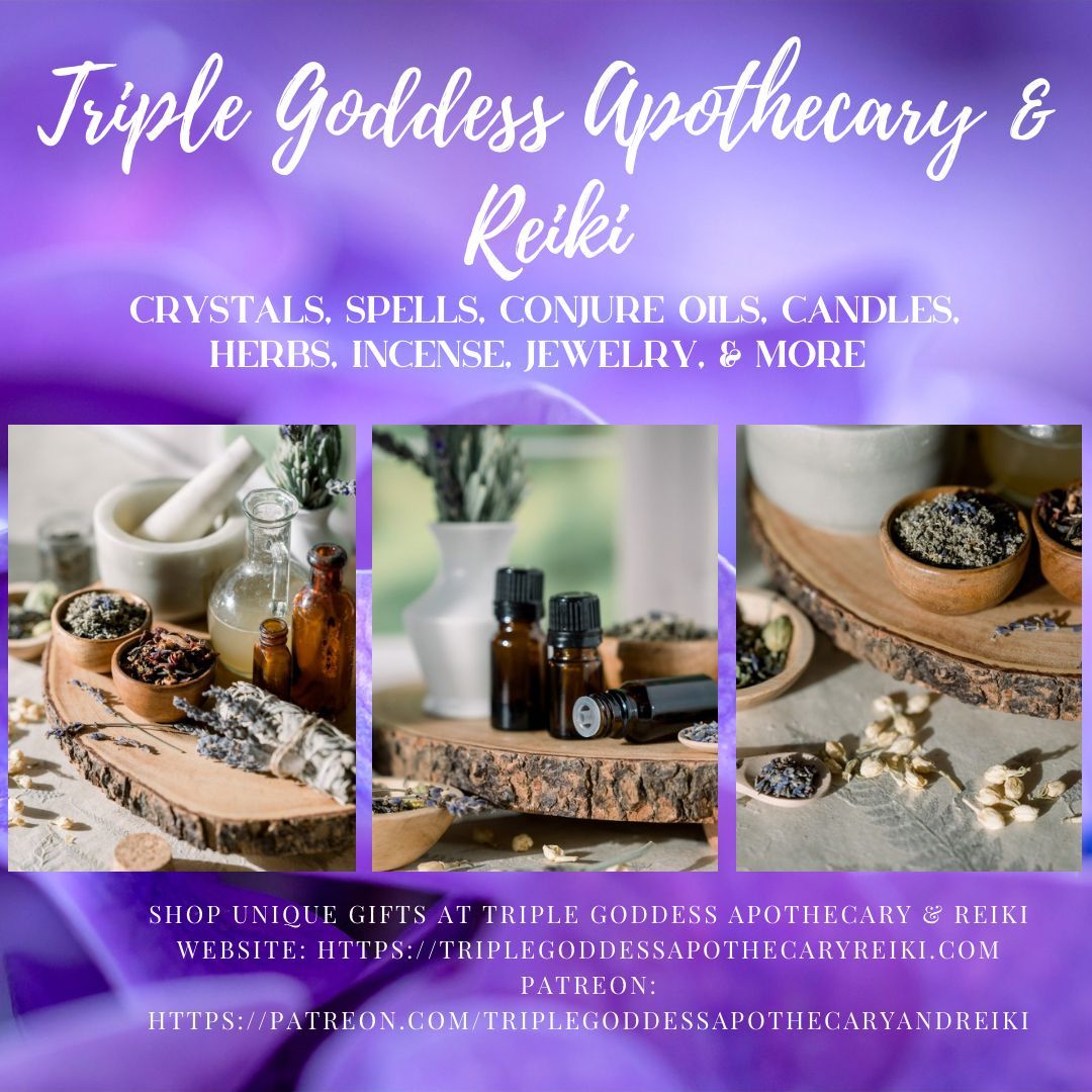 triplegoddessa1's tweet image. Shop crystals, candles, herbs, tarot cards, incense, and more at your favorite metaphysical store! Discover a wide range of products. bio.site/rowanravenwolf #triplegoddessapothecaryandreiki #rowanravenwolf #candles  #crystals #herbs #spiritualjourney