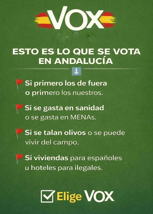 Si lo piensas un poco. No hay color. 
DE HECHO DEPENDE DE LOS ESPAÑOLES. NO HAY OTRA CARA DE LA MONEDA. BLANCO O NEGRO.