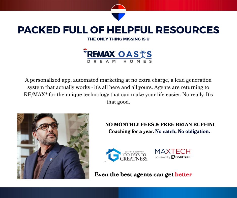 RemaxOasis's tweet image. Let's connect. Give me a call, send me a text, or reply to this email to schedule 30 minutes so we can talk. If you’re considering returning, the door is always open.

 #remasoasisdreamhomes #remaxwadsworth  #training  #agentdevelopment #realesate #learning #realtor