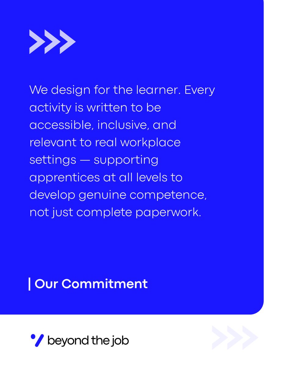 _beyondthejob's tweet image. Our commitment to learners, employers and trading providers. 

#beyondthejob #apprenticeships
