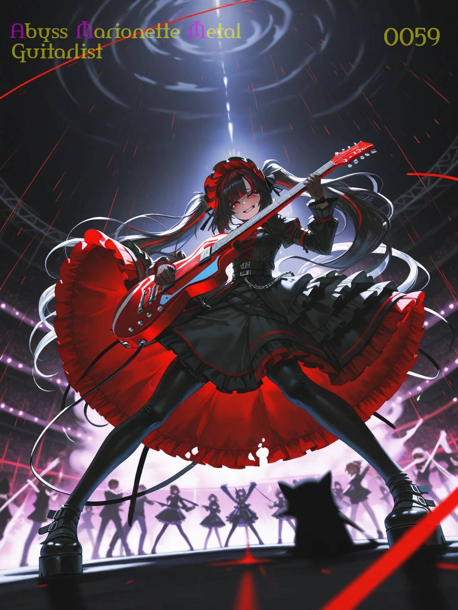 AbyssMrock's tweet image. おはようございます！
今日はお仕事ですがロックでがんばります！

AIガールズロックバンド
"Abyss Marionette Metal"
Guitarist No.0059

ファーストアルバム"FORBIDDEN STRINGS"
公式Youtubeで配信中です🤩
URLプロフ参照

SFW AI illustration
#AImusic #SunoAI #girlsband #Heavymetal