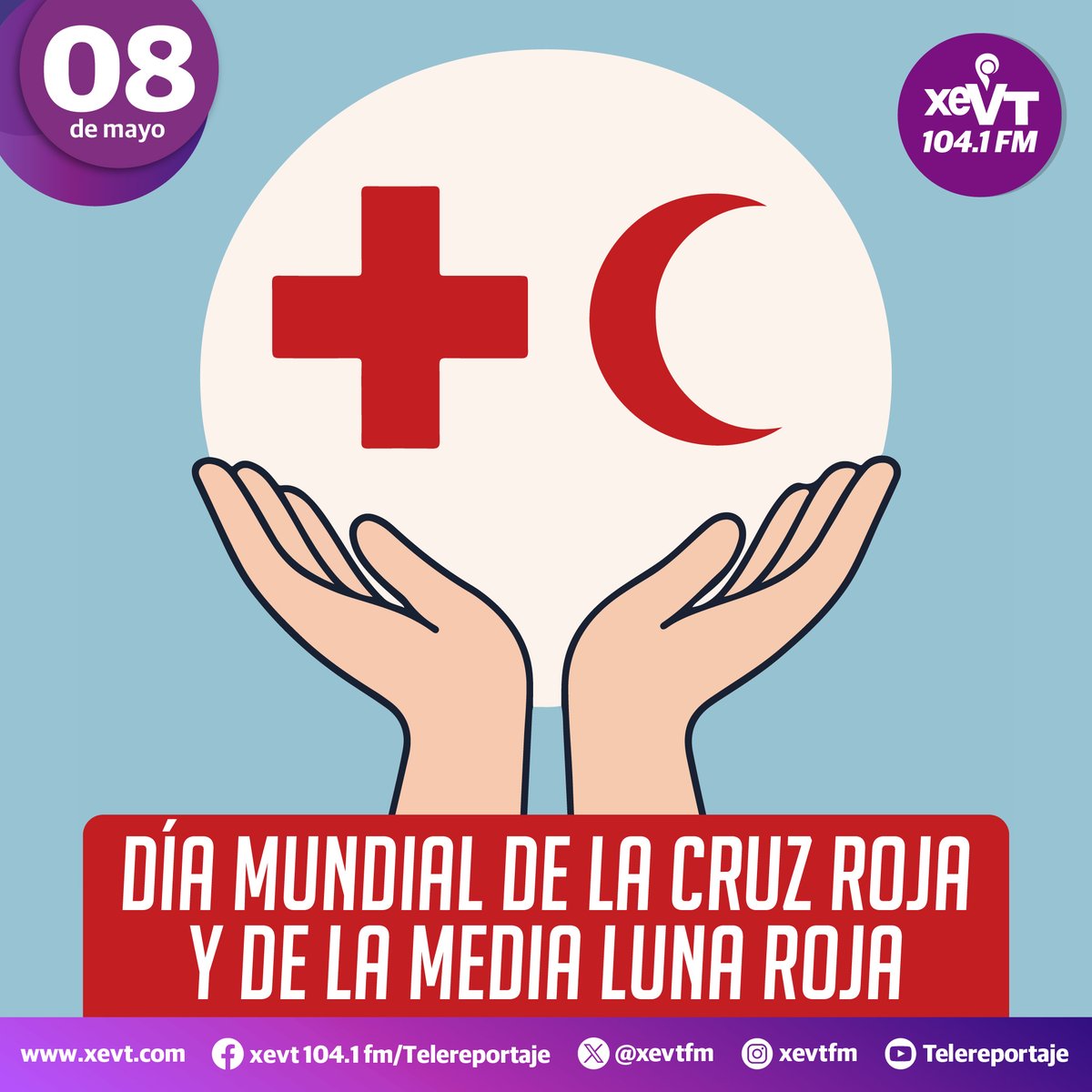 xevtfm's tweet photo. #08DeMayo | Día Mundial de la Cruz Roja y de la Media Luna Roja
#LasEfemérides🗓️ #SeñalQueUne📡#XEVT🎙️ https://t.co/0H4faVw0yY