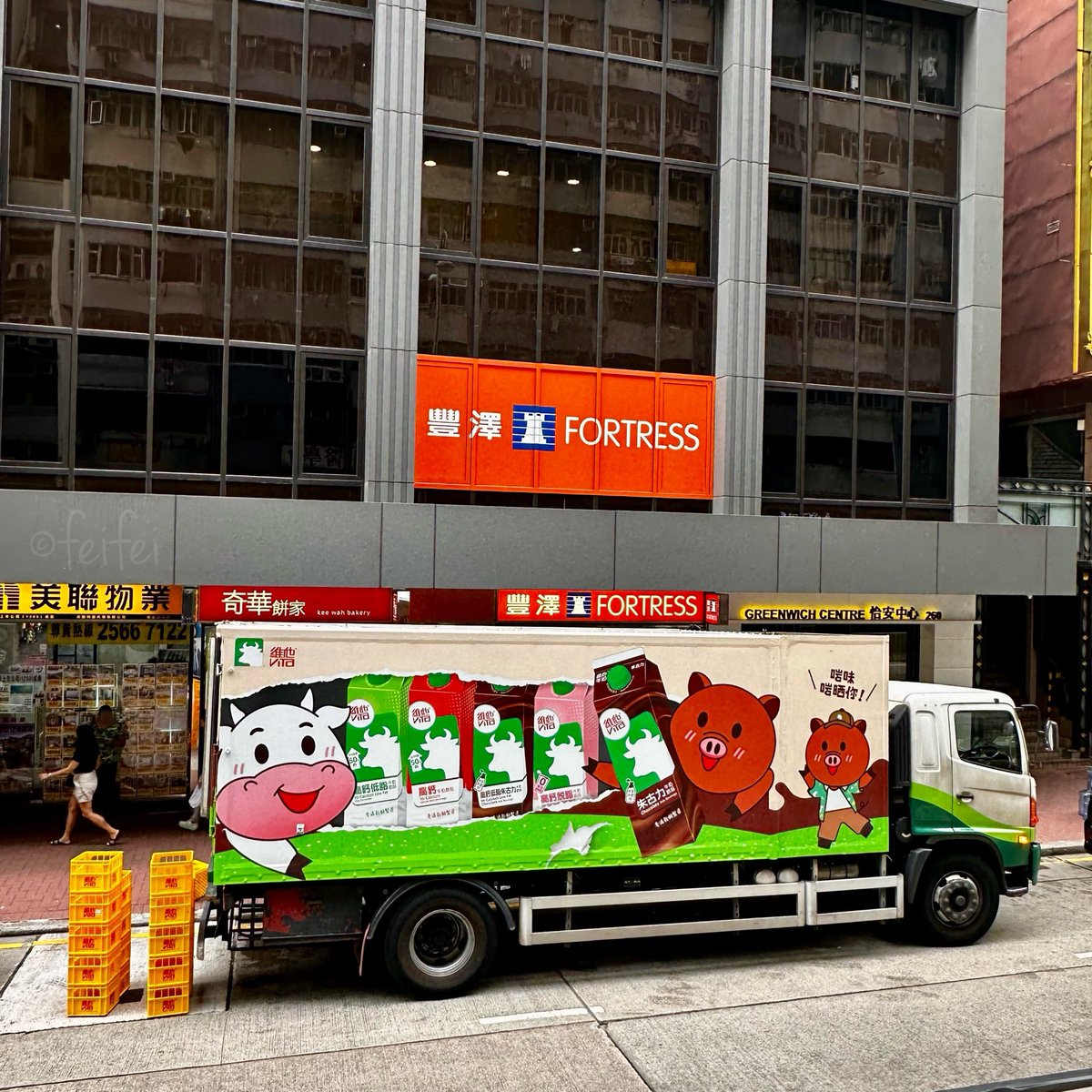 feifeihk's tweet image. 維他（Vita）のトラック可愛いな🥰🐮
#hongkong #香港 #肥肥之選