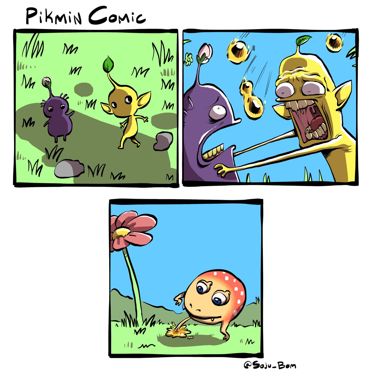 Soju_Bom's tweet photo. This is my awesome pikmin comic https://t.co/G2wKwvmapX