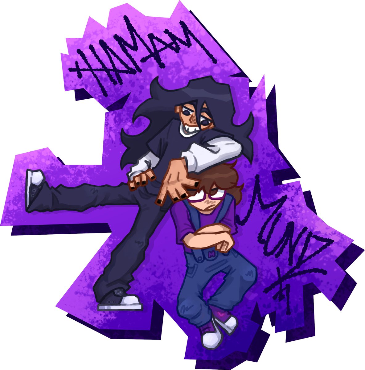 HamamFoxy's tweet image. Graffiti que fiz pra representar eu e minha sobrinha.

#graffiti #art