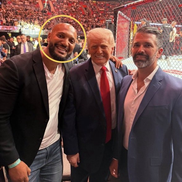 mjfree's tweet image. BREAKING: MAGA influencer Craig Long has just been arrested after being caught in a human sex trafficking sting operation.

The accused Sex Trafficker was just pictured with Donald Trump and Trump Jr. at a UFC fight in Miami on April 11, 2026.