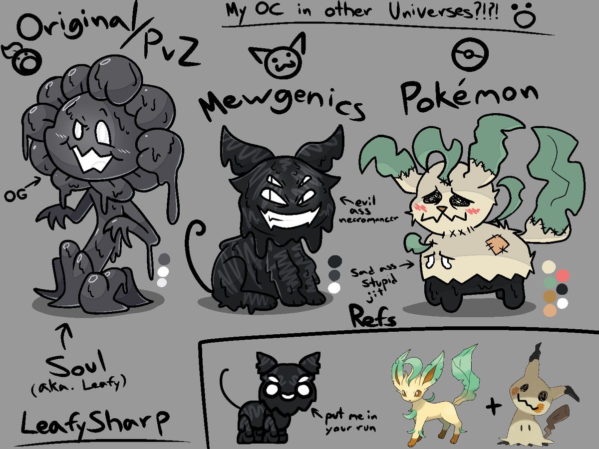LeafySharp's tweet photo. My OC if I was part of different fandoms https://t.co/XxTRajmXHU