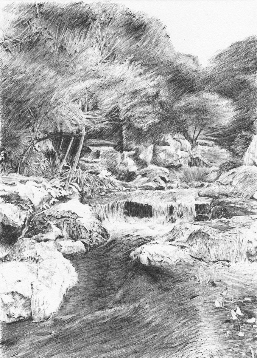 チャンポン𝕏ボールペン風景画 tweet media