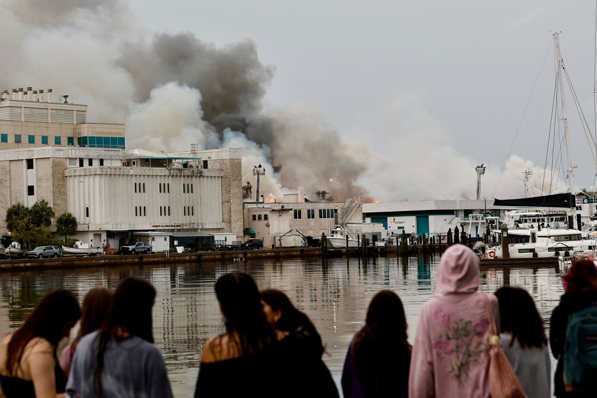 TB_Times's tweet photo. Photos from the 2-alarm fire at USF St. Petersburg.

The fire started at the Marine Science Lab, and the building is likely a "total loss."

Full story here: https://t.co/XoirHq9l4n https://t.co/GhiJ5uJwbn