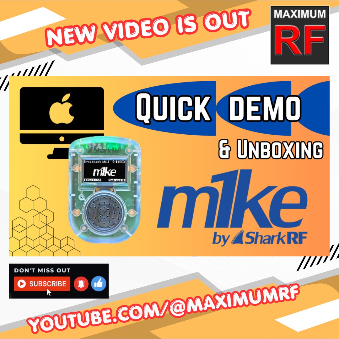 W6AER's tweet photo. New video by demand, SharkRF M1KE unboxing, basics and how to use on a Mac via Safari. https://t.co/z3k88a7iXH

#Hamradio #M1KE #SharkRF #DMR #AmateurRadio https://t.co/00mLDyk3Kf
