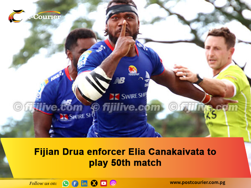 postcourierlive's tweet image. #SPORT: Fijian Drua enforcer Elia Canakaivata is on the verge of a major milestone, set to become just the fourth player to reach 50 caps for the club when they face the Highlanders this Saturday in Ba.

Read full article here: ( postcourier.com.pg/fijian-drua-en… )