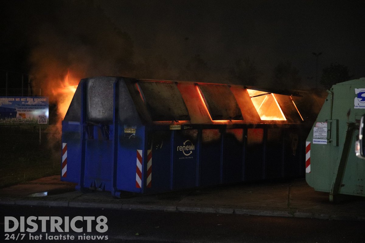 Brand in afvalcontainer snel geblust