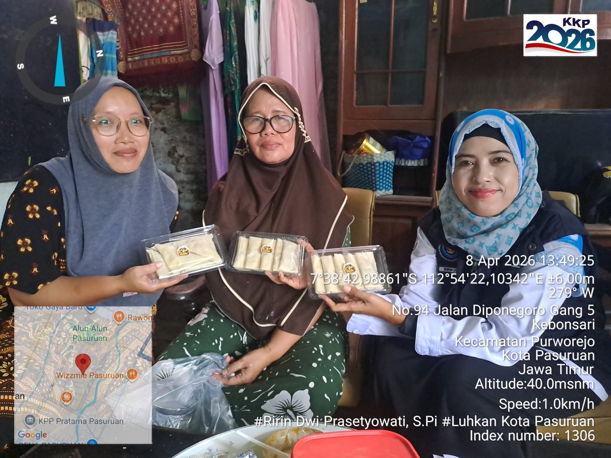 ririn_pi's tweet photo. Rabu (08/04/26) Ririn Dwi P, S.Pi,Luhkan Kota Pasuruan, Pendampingan Akses Teknologi tema "Pembuatan Samosa Ikan Lele sbg Inovasi Produk Unggulan UMKM Mina Karya Kelurahan Kebonsari"
#GiatLuhkanSatminkalBWI 
@bppsdm_puslatkp
@bppsdm_bp3bwi
#bppsdm_kp 
#luhlapor 
@YayanHikmayani https://t.co/igws6uW5ml