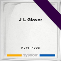 Sysoon's tweet image. J L Glover (1941 - 1990), died at age 48 years: Personal #Death record and Detailed information about the #deceased person. sysoon.com/deceased/j-l-g… Sysoon