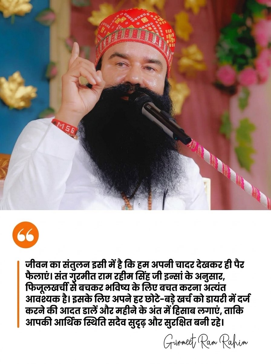bawariyakhushi's tweet photo. Those who wisely separate needs from desires are best equipped to save money. Value every single rupee and eliminate unnecessary expenses. As per Saint Gurmeet Ram Rahim Ji, true contentment is the ultimate key to lasting happiness and prosperity.
#MoneySavingTips https://t.co/2EenHeXX5J