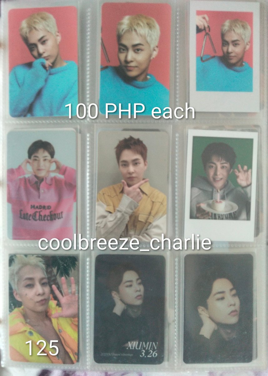 EXODecluttering's tweet photo. WTS LFB PH Onhand 🇵🇭

1. EXO Xiumin Photocards

Price in pic + PF + SF
 ❌ No exchanging of set; sensitive

PAYO (prio) or 1 week reserve w/DP. No lowballing

💸 Gcash, BDO, BPI, Maribank
📨 SCO SDD GGX LBC

Kindly RT https://t.co/bMIyycUlTy