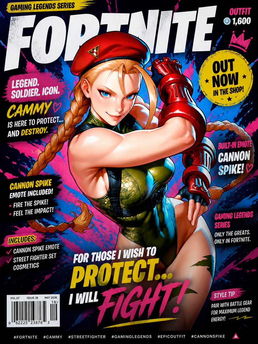 ASMORANO132947's tweet image. She hits before you think. 💥#Cammy #StreetFighter #Fortnite #EpicOutfit