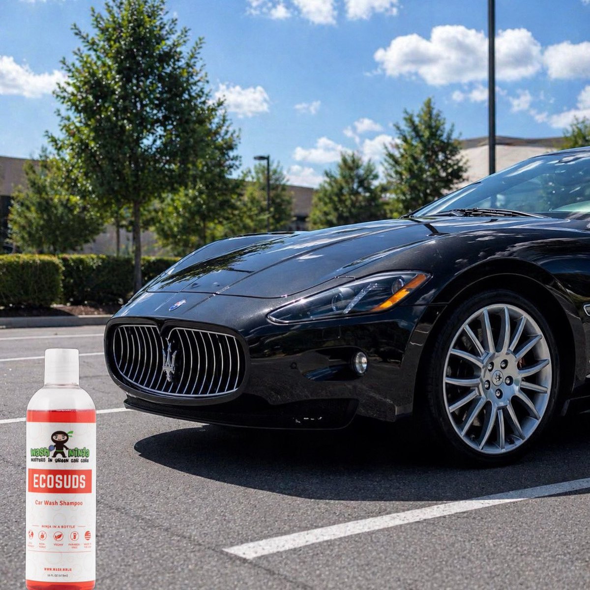 washninja's tweet image. #Maserati + @WashNinja Premium Car Wash Shampoo safely cleans exterior vehicle surfaces with a spot free finish // #carwash #wash #detailing