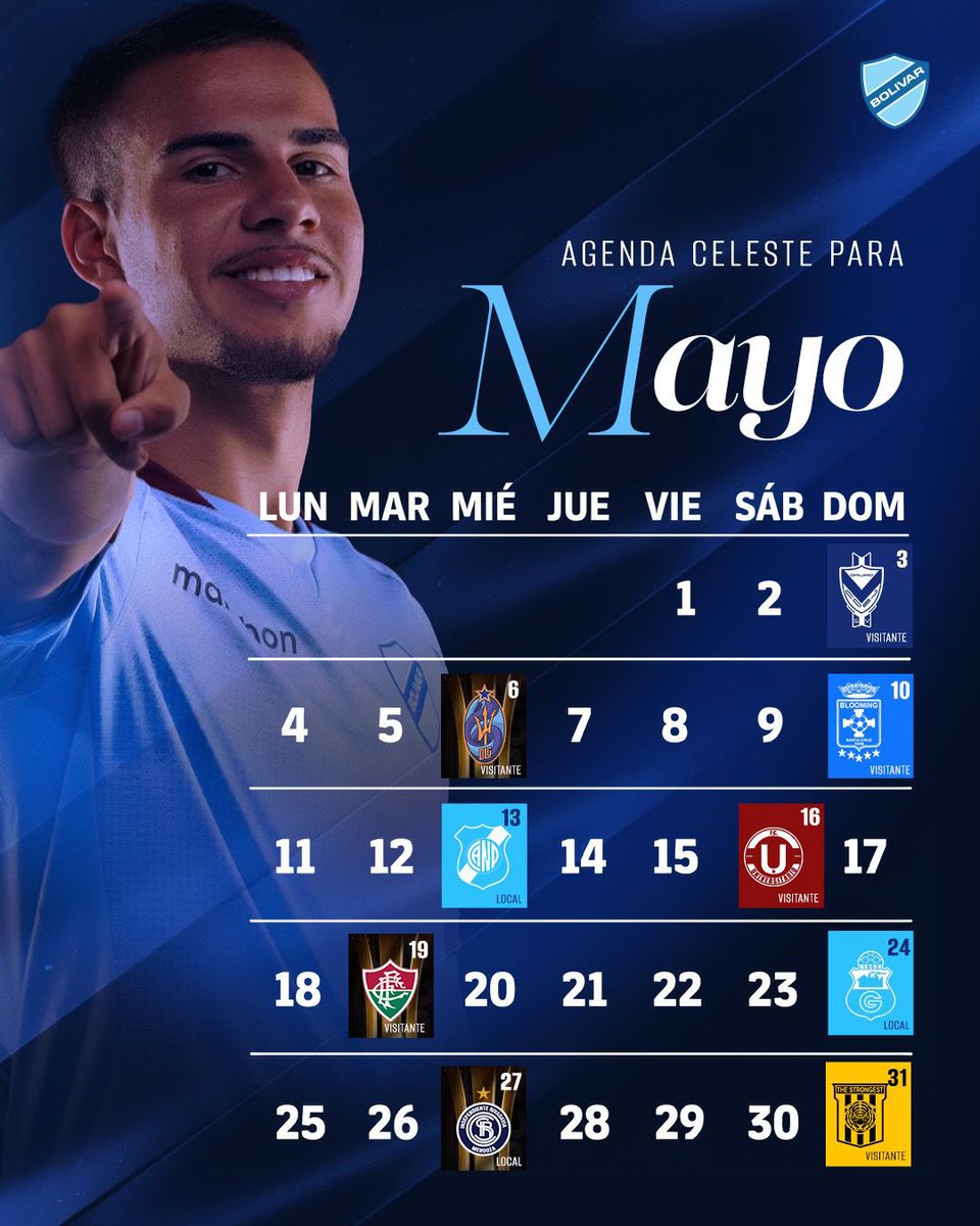 Bolivar_Oficial's tweet photo. ¡AGENDA ESTAS CITAS CON EL DESTINO! ✨🙌🏻📆

Se viene un mes de desafíos y partidos de pura adrenalina ⚔️💫
Cada partido es una final, y tu aliento es nuestra fuerza para seguir conquistando objetivos 💪🏻🔥

#UnidosSomosMásGrandes #BolívarxSiempre https://t.co/Ahd4gxiG09