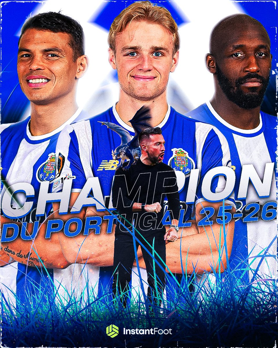 🚨🚨 𝗢𝗙𝗙𝗜𝗖𝗜𝗘𝗟 ! 𝗣𝗢𝗥𝗧𝗢 𝗘𝗦𝗧 𝗖𝗛𝗔𝗠𝗣𝗜𝗢𝗡 𝗗𝗨 𝗣𝗢𝗥𝗧𝗨𝗚𝗔𝗟 !!! 🇵🇹💙🐉

4 ans après, les Dragões redeviennent rois du pays ! 

LE CLUB EST CHAMPION POUR LA 31ÈME FOIS DE SON HISTOIRE !!! 👏🏽

Quelle saison pour les hommes de Francesco Farioli ! 🔥