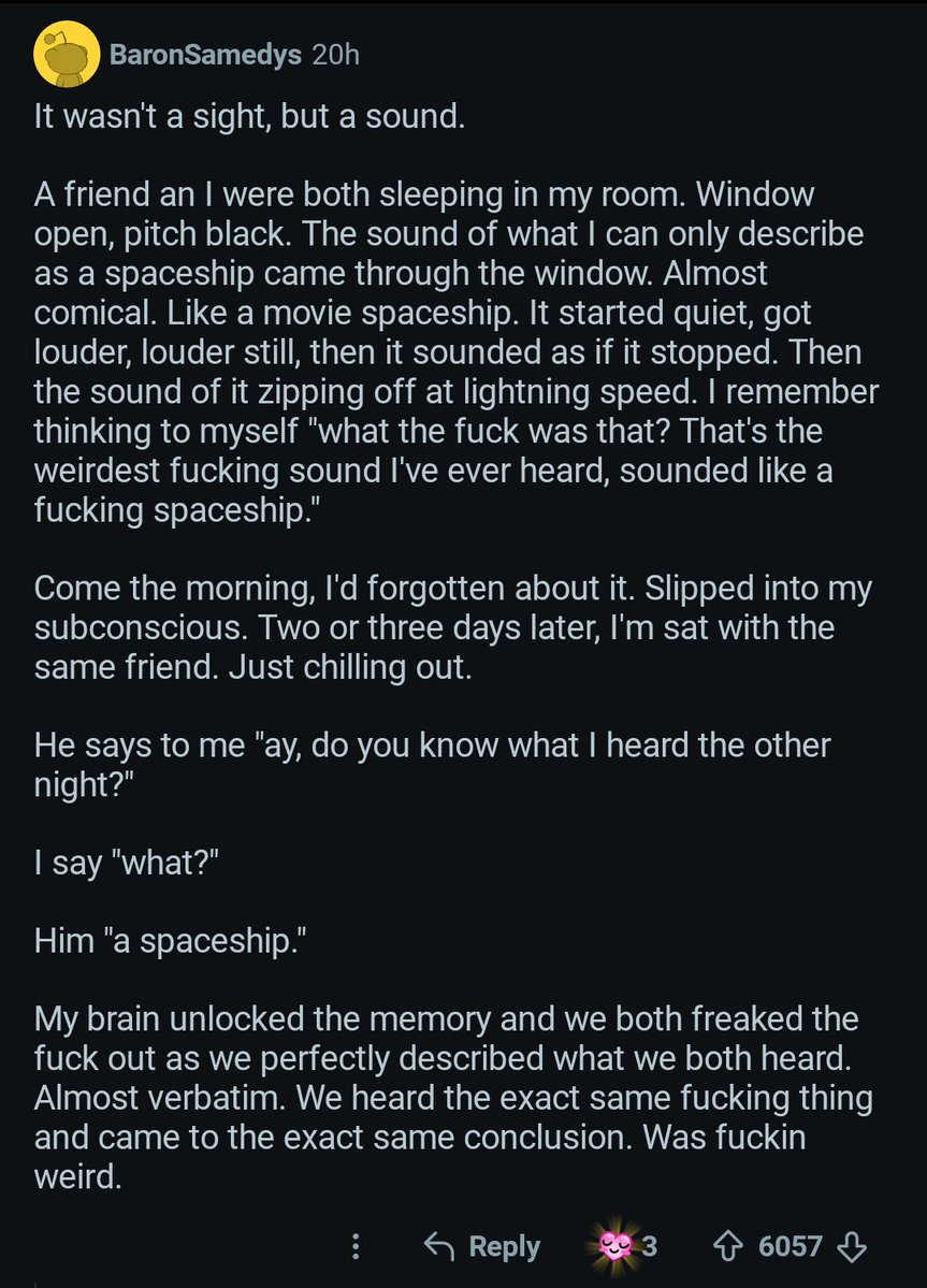 DailyReddit247's tweet image. THREAD 1/2

What's something you saw with your own eyes that you've not told anyone about?

#Reddit #AskReddit #Creepy #StrangeSights #Weird