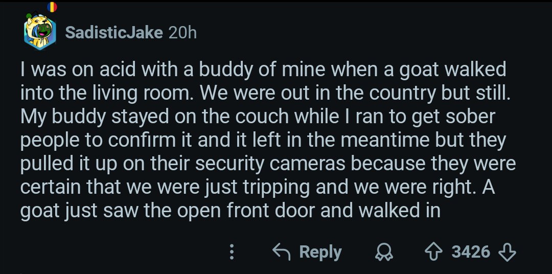 DailyReddit247's tweet image. THREAD 1/2

What's something you saw with your own eyes that you've not told anyone about?

#Reddit #AskReddit #Creepy #StrangeSights #Weird