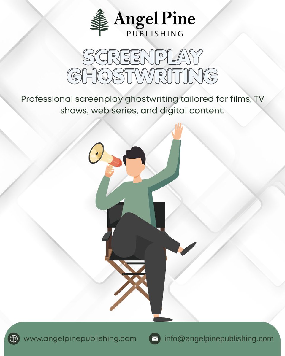 AngelPine96016's tweet image. Professional screenplay ghostwriting tailored for films, TV shows, web series, and digital content.
Visit Now :
angelpinepublishing.com

Email Us :
info@angelpinepublishing.com

Call Us :
(332) 252-5378

.
.
.
#FilmIndustry #TVWriting #StoryDevelopment #CinematicStories