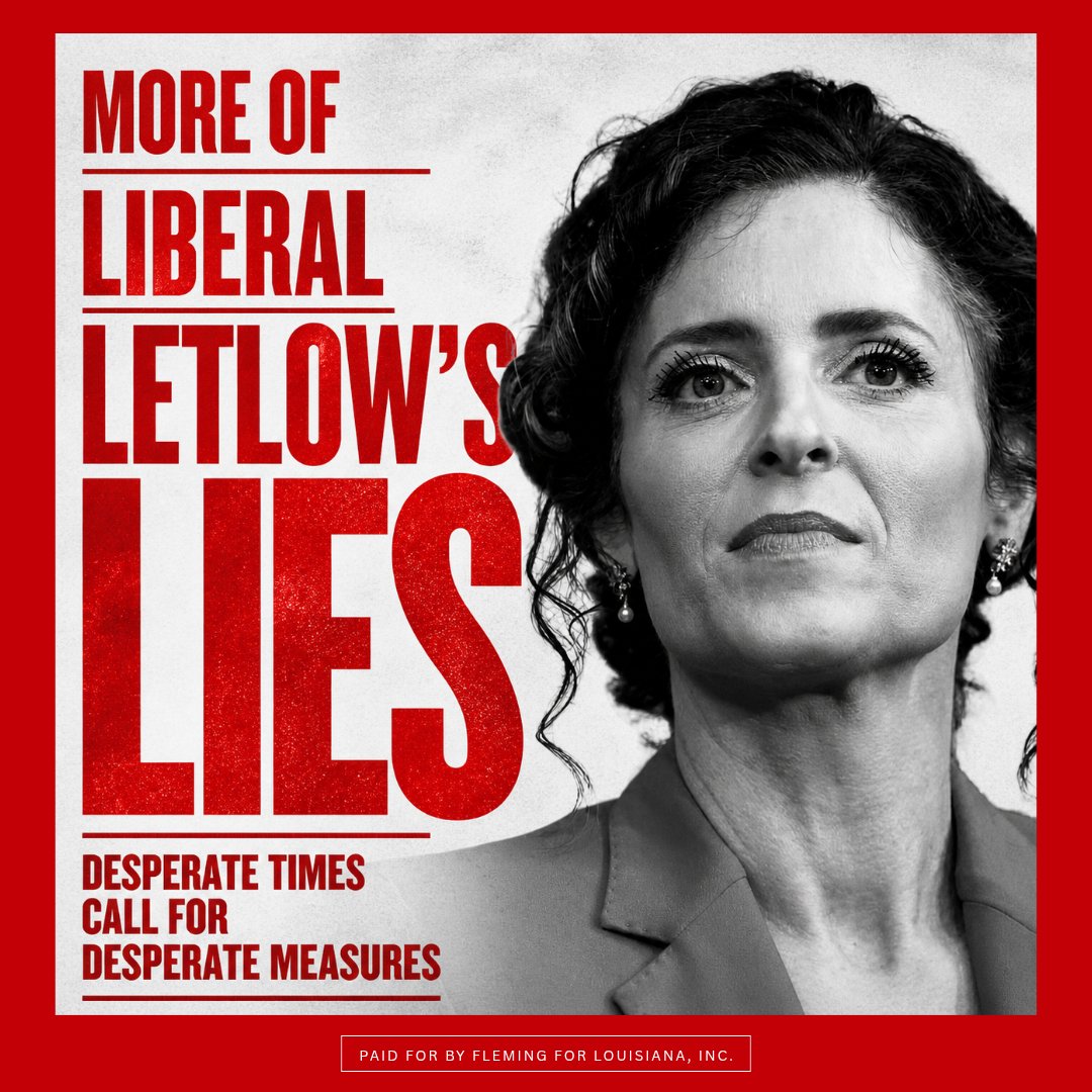 Desperate times call for desperate measures. Liberal Letlow and her lying special interest groups are falsely attacking John Fleming yet again!

Now they’re calling Fleming a “Big Pharma lobbyist.” That’s completely false.

Fleming never lobbied for Big Pharma — he advocated for
