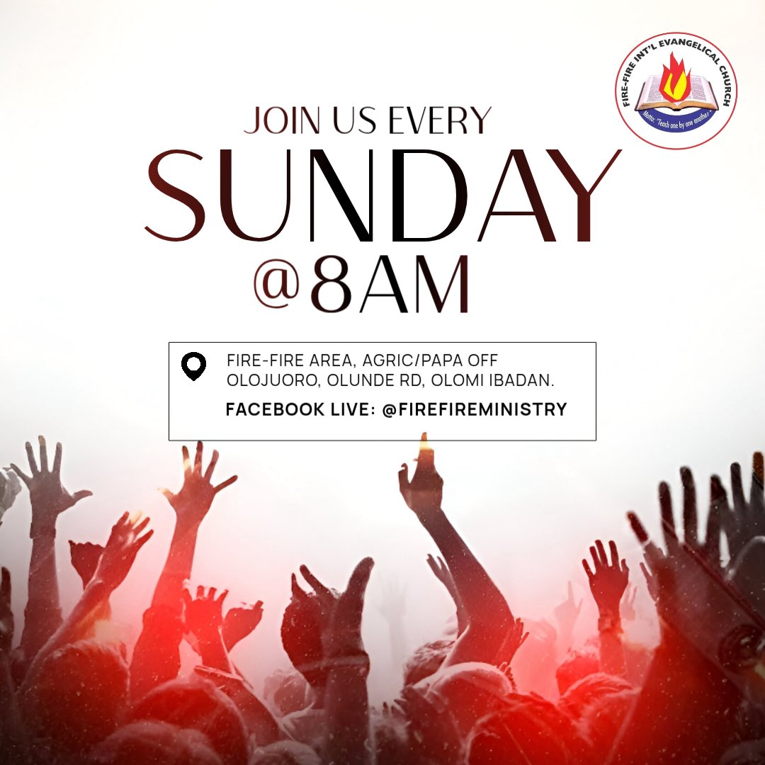 nugagee01's tweet image. 🔥 Join us tomorrow! 🙏 

Tune in for an inspiring message from Pastor S.O Moronranti. 

💖 Share with friends and family! 

#SundayVibes #FaithCommunity #FireFireGathering
#trendingnow #goviral