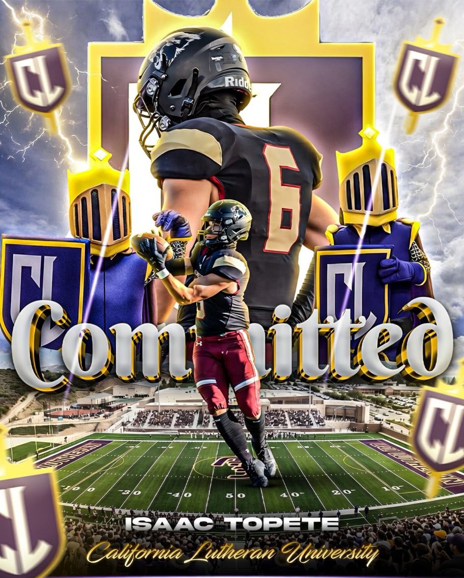 IsaacTopete08's tweet photo. I’m excited to announce my commitment to California Lutheran University. AGTG🙏

@CLUCoachLugo @CLUCulpepper @CheyneCaldwell @CoachCaseyBlum @Coach_JayAustin @CLUSports @oclionsfootball https://t.co/Jwugsw7cva