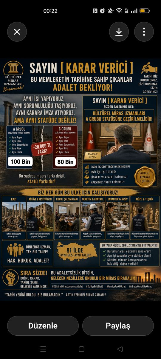 Kültürel Miras Uzmanına Adalet tweet media