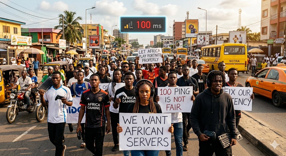 Mloafsq's tweet photo. @EpicGames Africa player want servers we are tirad to play 100 ms it’s Not good please 🔴🔴🔴🙏🏿🙏🏿🙏🏿we want minimum 30 ms https://t.co/HxdDCpqP6C