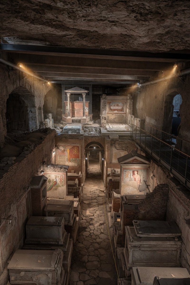 ArcaneArk369's tweet image. Beneath St. Peter’s Square — forbidden shadows of the dead.

Hidden far below the grand piazza lies the eerie #Vatican #Necropolis: a labyrinth of ancient Roman tombs, pagan shrines, and secret early #Christian burials. In Nero’s Circus — where the towering obelisk once stood